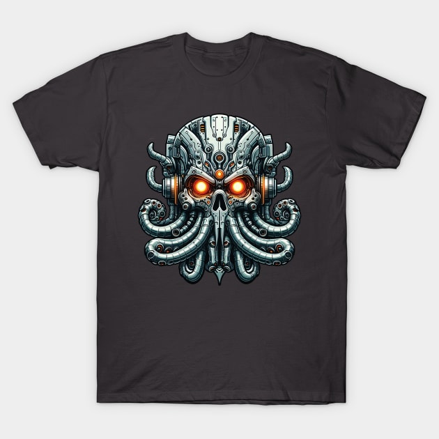 Biomech Cthulhu Overlord S01 D07 T-Shirt by Houerd